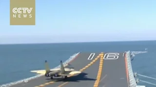 China’s J-15 fighter jet holds test flight on the Liaoning aircraft carrier