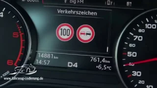 Verkehrszeichenerkennung freischaltung (VZE) Audi A4 B9