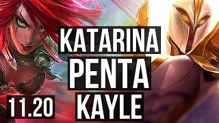 KATARINA vs KAYLE (MID) | Penta, Legendary, 70% winrate, 27/3/6 | EUW Master | v11.20