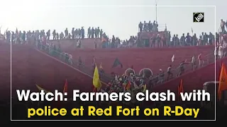 Watch: Farmers clash with police at Red Fort