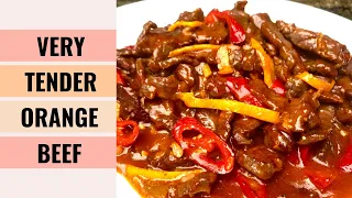 VERY TENDER Orange Beef Stir Fry EASY RECIPE You Can Always Cook At Home | Aunty Mary Cooks 💕