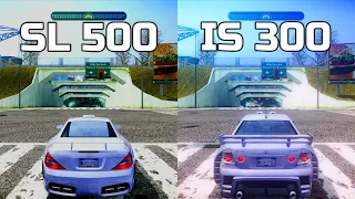 NFS Most Wanted: Mercedes SL 500 vs Lexus IS 300 - Drag Race