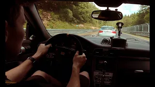 Porsche 997 GT3 chasing BMW E92 M3 Nurburgring