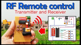 RF remote control transmitter and receiver circuit | How to make