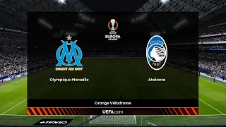 Marseille vs Atalanta | Orange Vélodrome | 2023-24 UEFA Europa League | PES 2021