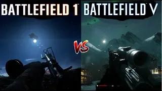 Battlefield 1 VS Battlefield 5  Graphics Comparison | Comparativa