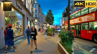 Central London Sunset Walk | Relaxing Evening Walk through West End [4K HDR]