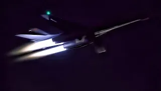Beautiful B-1B Bomber Takeoffs At Night • Las Vegas