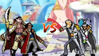 ONE PIECE MUGEN BATTLE - GOL D. ROGER AND (OLD) WHITEBEARD VS GARP AND SENGOKU