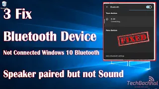 Paired But Not Connected Windows 10 Bluetooth Speaker paired but not Sound