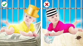 Crazy Funny Rich Vs Broke Vs Giga Rich Pregnancy Situations || Jail Situations by Kaboom Fun!