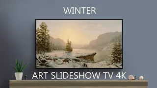 Winter | Vintage art slideshow | 4K Paintings | TV screensaver