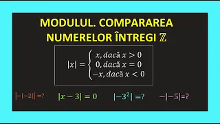 NUMERE INTREGI MULTIMEA Z CLASA 6 MATEMATICA MODUL COMPARARE NUMERE NEGATIVE ORDONARE AXA NUMERELOR