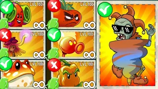 PvZ 2 All Plants VS Jester Zombie Team With 1 Plant Food - who will win???