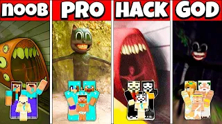 TREVOR HENDERSON SCP HOUSE BUILD CHALLENGE - NOOB vs PRO vs HACKER vs GOD Minecraft Animation