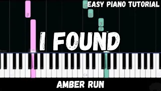 Amber Run - I Found (Easy Piano Tutorial)