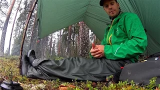 Coffee under the tarp, a rainy day in august