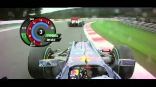 F1 Vettel Crashes Into Button At  Spa grand Prix 2010