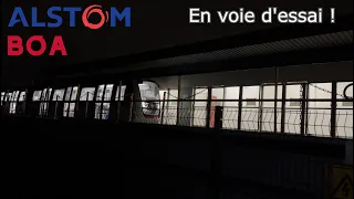 METRO LILLE | [ALSTOM METROPOLIS BOA] EN VOIE D’ESSAI LA NUIT 🟡 (New Metro Lille Métropole)
