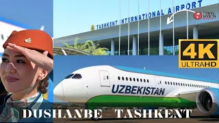 Trip Report - 4K - Dushanbe to Tashkent ✈ 2024- Uzbekistan Airways - HY 718 - A320 - #centralasia