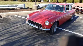 1971 MGBGT towing a 1967 Sunbeam Alpine 3/16/3024