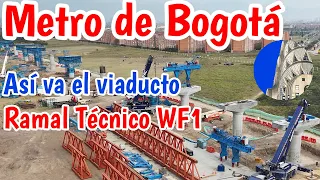 Metro de Bogotá Así va el viaducto en ramal técnico para WF1 en Blanco y Negro