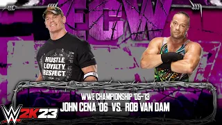WWE 2K23 - John Cena Vs Rob Van Dam(RVD) | Extreme Rules Championship Match PS5 [4K]
