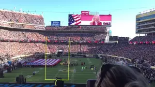Lady Gaga sings National Anthem at Super Bowl 50; Blue Angels Flyover