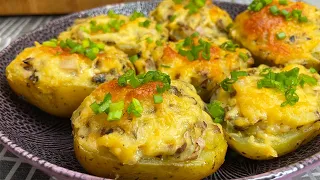 Очень вкусный ФАРШИРОВАННЫЙ КАРТОФЕЛЬ в духовке!