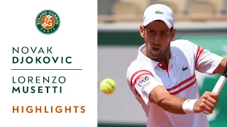 Novak Djokovic vs Lorenzo Musetti - Round 4 Highlights I Roland-Garros 2021