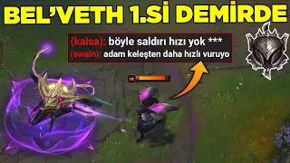 DEMİRLER ÇILDIRDI! BELVETH DÜNYA 1.Sİ DEMİRDE OYNARSA NE OLUR? League of legends Belveth oynanış