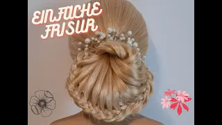 HOCHSTECKFRISUR in 5 MINUTEN EINFACH&SCHNELL selber machen/ mittellange Haare  Hochzeit/Abiball