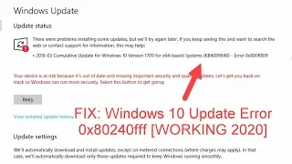 How To Fix Windows Update Error 0X800f081f in Windows 10