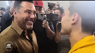 Oscar De La Hoya & Ryan Garcia Exchange Words At Press Conference | Ryan Garcia vs. Javier Fortuna