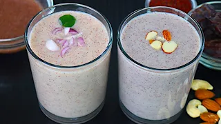 உடல் & எலும்புகள் வலுப்பெற சுவையான ராகி கஞ்சி | 2 Healthy Ragi Drinks | Ragi Recipes in tamil