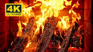 🔥 Cozy Fireplace 4K (12 HOURS). Fireplace Ambience with Crackling Fire Sounds. Fireplace Burning 4K