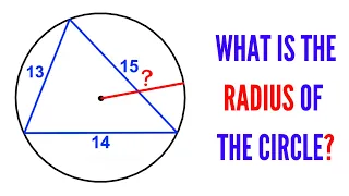 Can you find the Radius of the circle? | (Triangle inscribed in a circle) | #math #maths