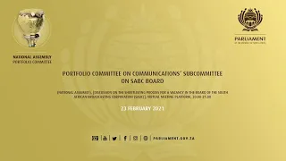 Portfolio Committee on Communications’ Subcommittee on SABC Board, 23 February 2021