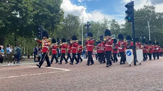 Band of the Grenadier Guards march to St James Palace