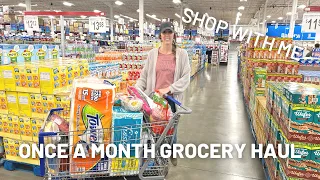 ONCE-A-MONTH Grocery Haul for our Large Family - Feeding them healthy || busting the budget