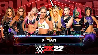 8-Man Women's Elimination Match #1 | WWE 2K22 | 4K