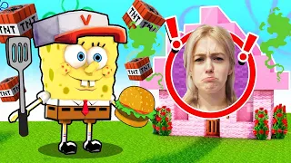 TROLLUJĘ MOJĄ DZIEWCZYNĘ PRZEBRANY ZA SPONGEBOBA w Minecraft! | Vito i Bella