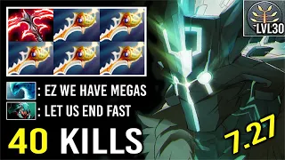 EPIC DESOLATOR LVL 2 + 6x DIVINE RAPIER Juggernaut vs Megas Crazy Def Comeback 40 Kills Imba Dota 2