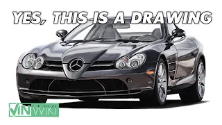 DRAWING the MOST FAMOUS SLR in the WORLD! Ed Bolian's MERCEDES-BENZ SLR MCLAREN! | drawingpat