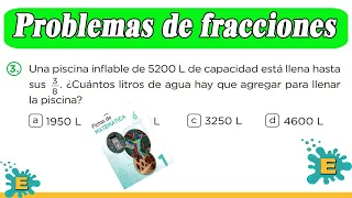 Ejercicio de fracciones del libro reforzamiento primer grado MINEDU