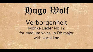 Verborgenheit: medium voice, with vocal line