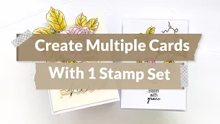 Create Multiple Cards with 1 Stamp Set | Inspired By A Card with Nathalie