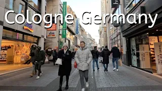 Cologne city in Germany. A walking tour in 4K. Köln Deutschland