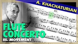 🎼KHACHATURIAN - FLUTE Concerto [3. Mvt.] - [Sheet Music Scrolling]