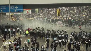 Riot Police Control Hong Kong Protest(12 June 2019)